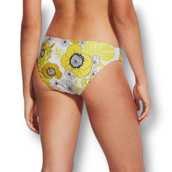 Seafolly US 8 Summer of Love High Cut Bikini Bottom Yellow Floral NWT Swim Pant - Picture 5 of 11